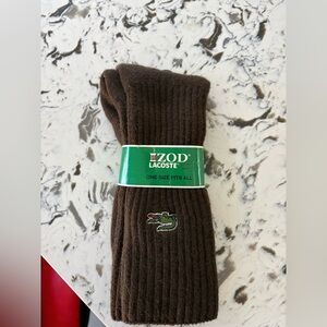 VINTAGE NEW LACOSTE BROWN SOCKS